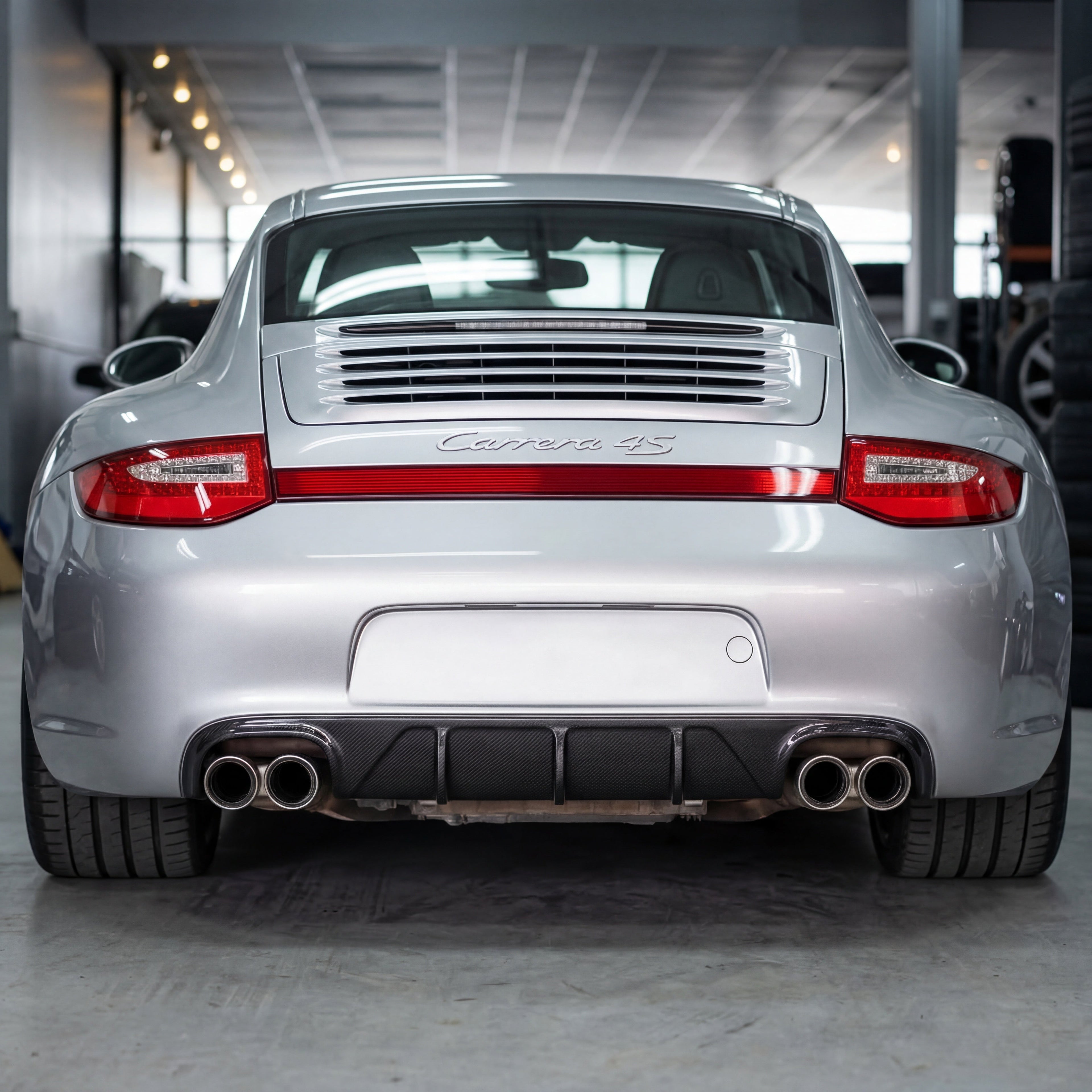 Porsche 997.2 rear bumper diffuser RUF style