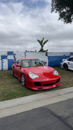 BetterBodies Motorsport Porsche 996 Turbo front lip spoiler, racing style upgrade, enhances front bumper, 1999–2004 model.