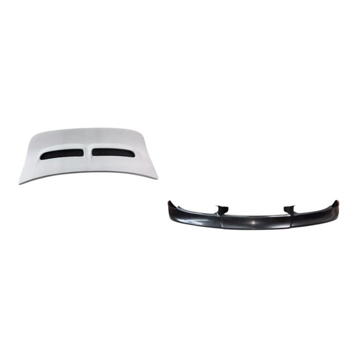 Porsche 996.2 front lip and ducktail spoiler by BetterBodies Motorsport, polyurethane aero kit for 2002–2004 Porsche 996.