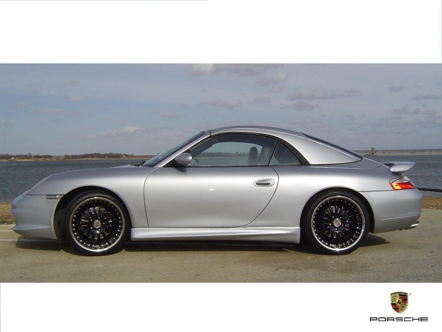 BetterBodies Motorsport Porsche 996 Carrera GT3-Style side skirts for 1999-2004 996 Carrera, enhancing sporty car appearance.