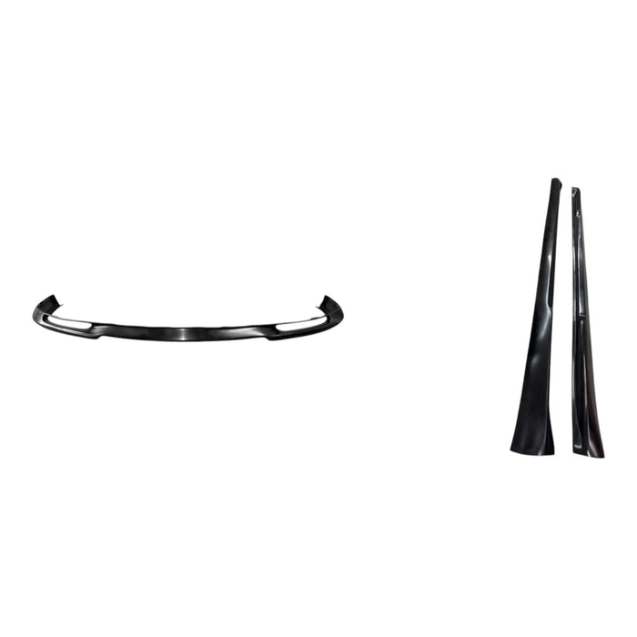 Porsche 997 Turbo front lip and side skirts polyurethane aero kit by BetterBodies Motorsport for 2007-2012 model.