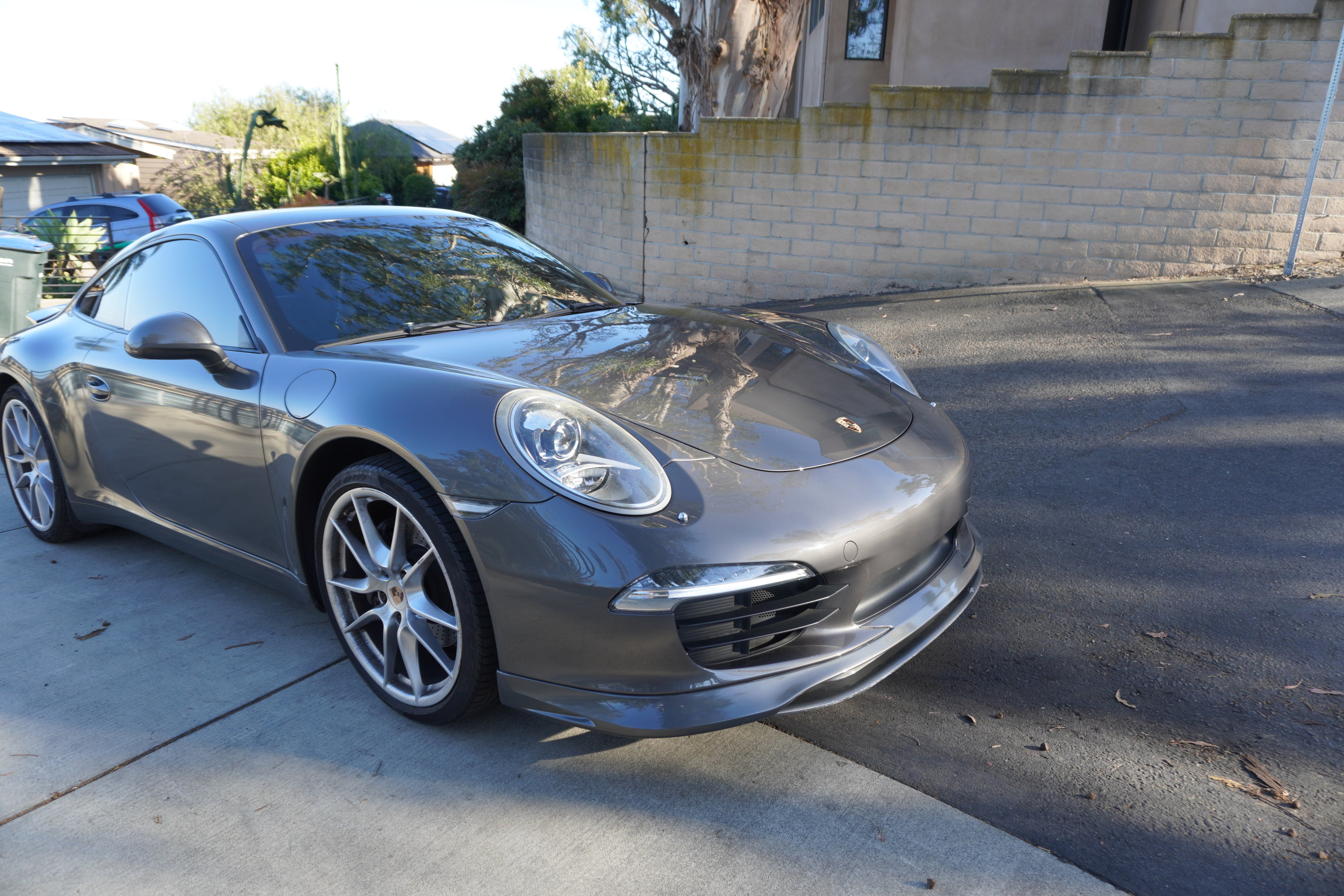 Porsche 991 Carrera Euro GT Chin Spoiler by BetterBodies Motorsport, polyurethane front bumper lip splitter for 2012-2015 models.