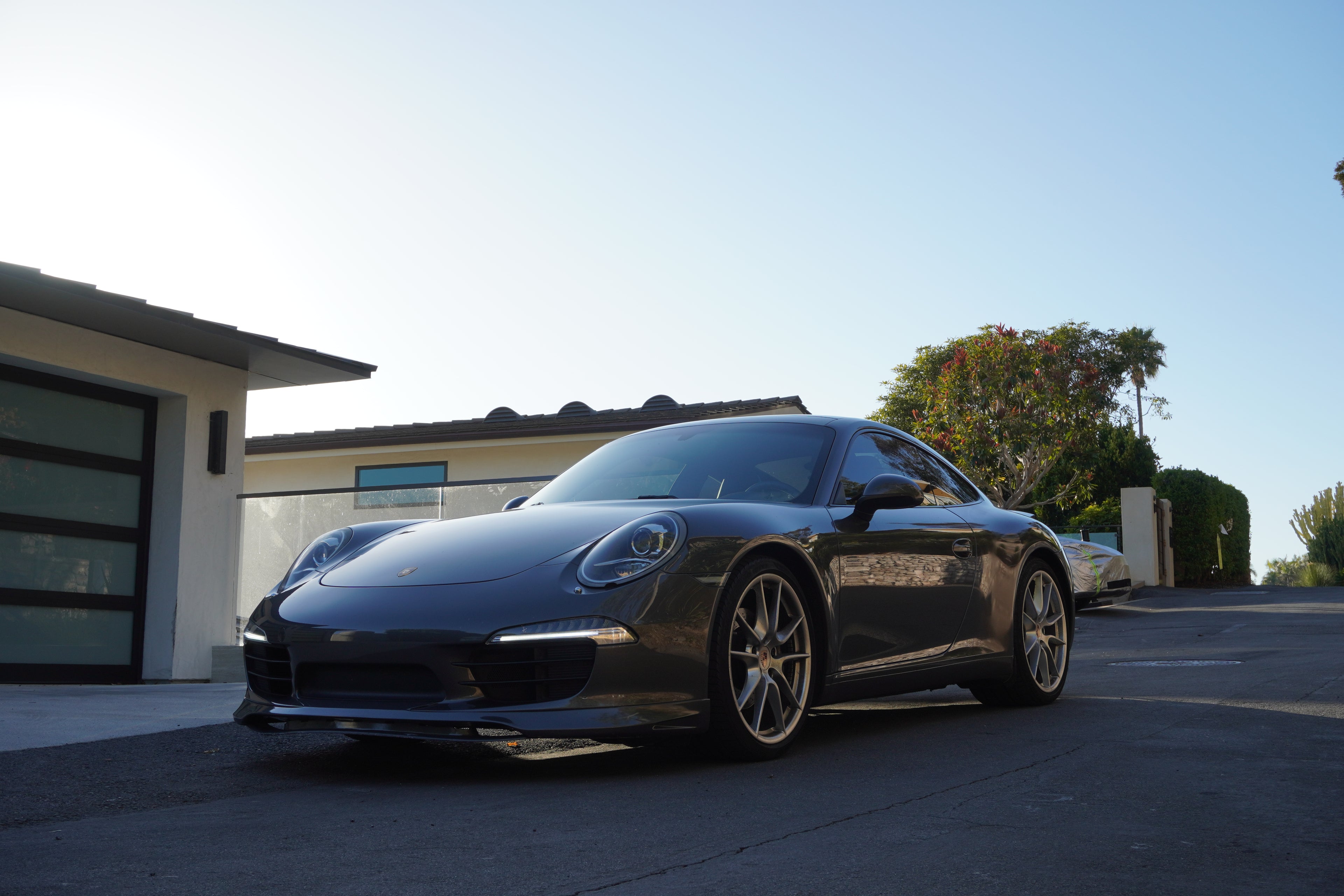 Porsche 991 Carrera Euro GT Chin Spoiler in polyurethane, front bumper splitter for 2012-2015 models by BetterBodies Motorsport