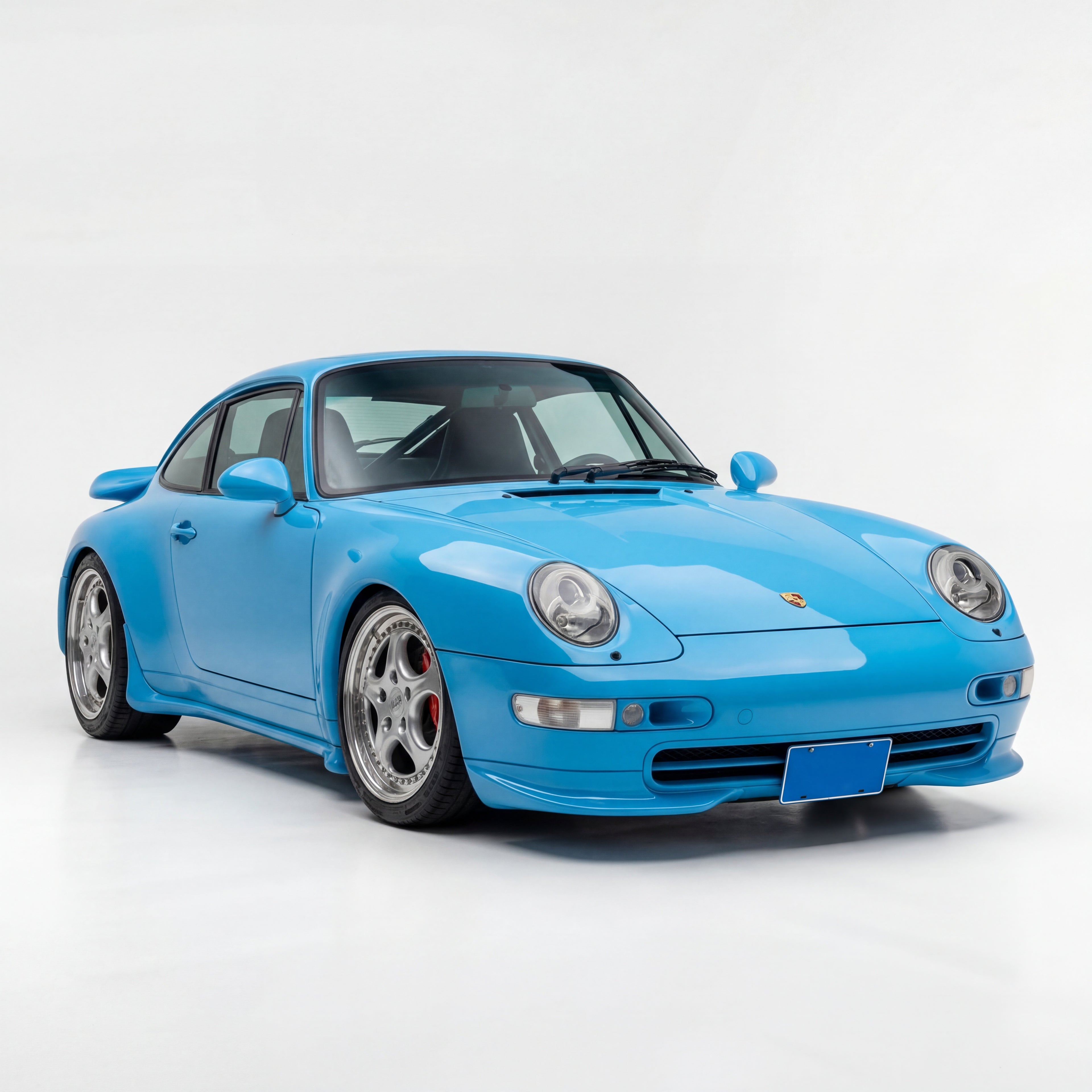 Porsche 993 RS style front splitters by BetterBodies Motorsport, polyurethane aero upgrade for 1995–1998 models, shown on car.