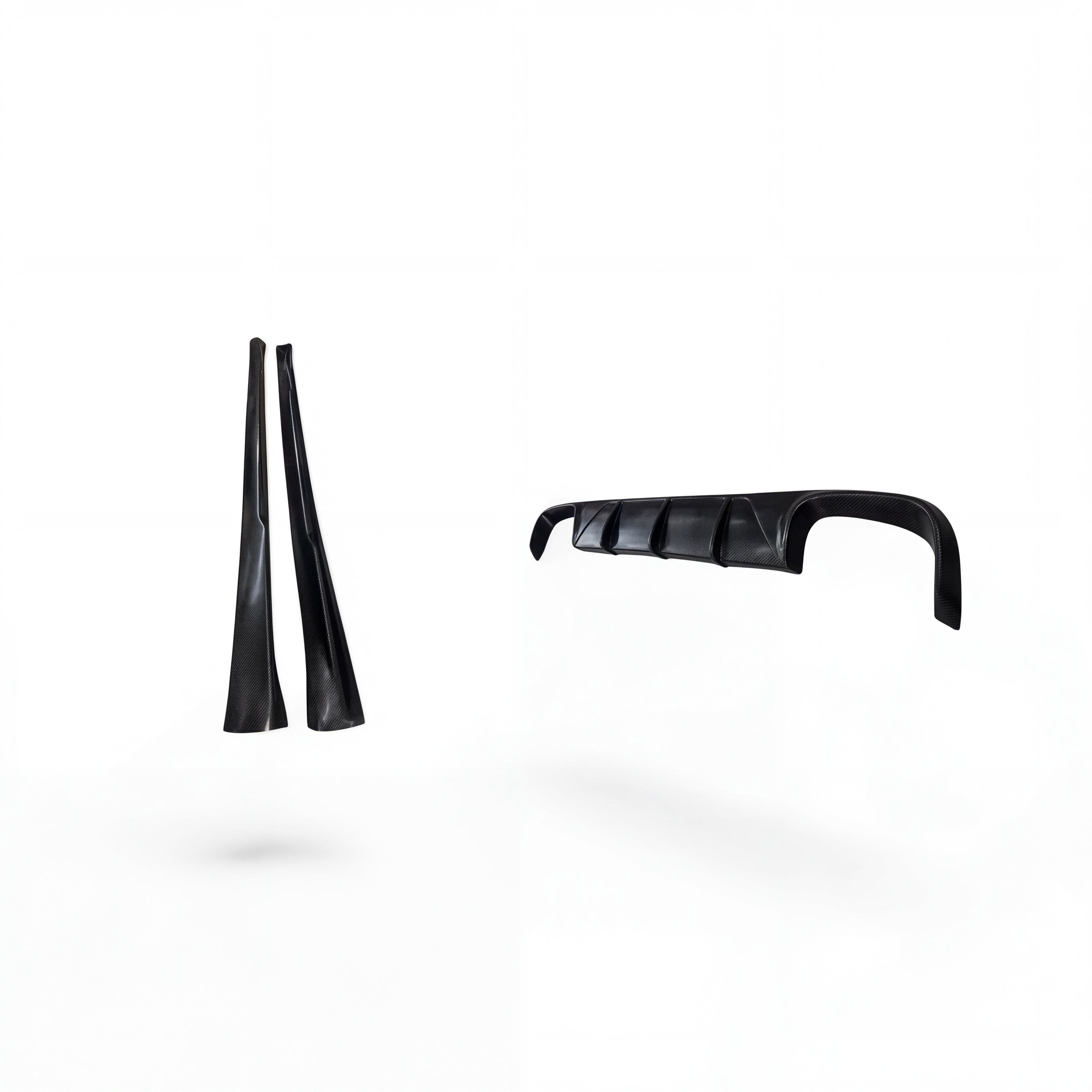 BetterBodies Motorsport Porsche 997.2 Aero Kit rear diffuser and side rockers for 2009–2012, showing the sleek aerodynamic design.