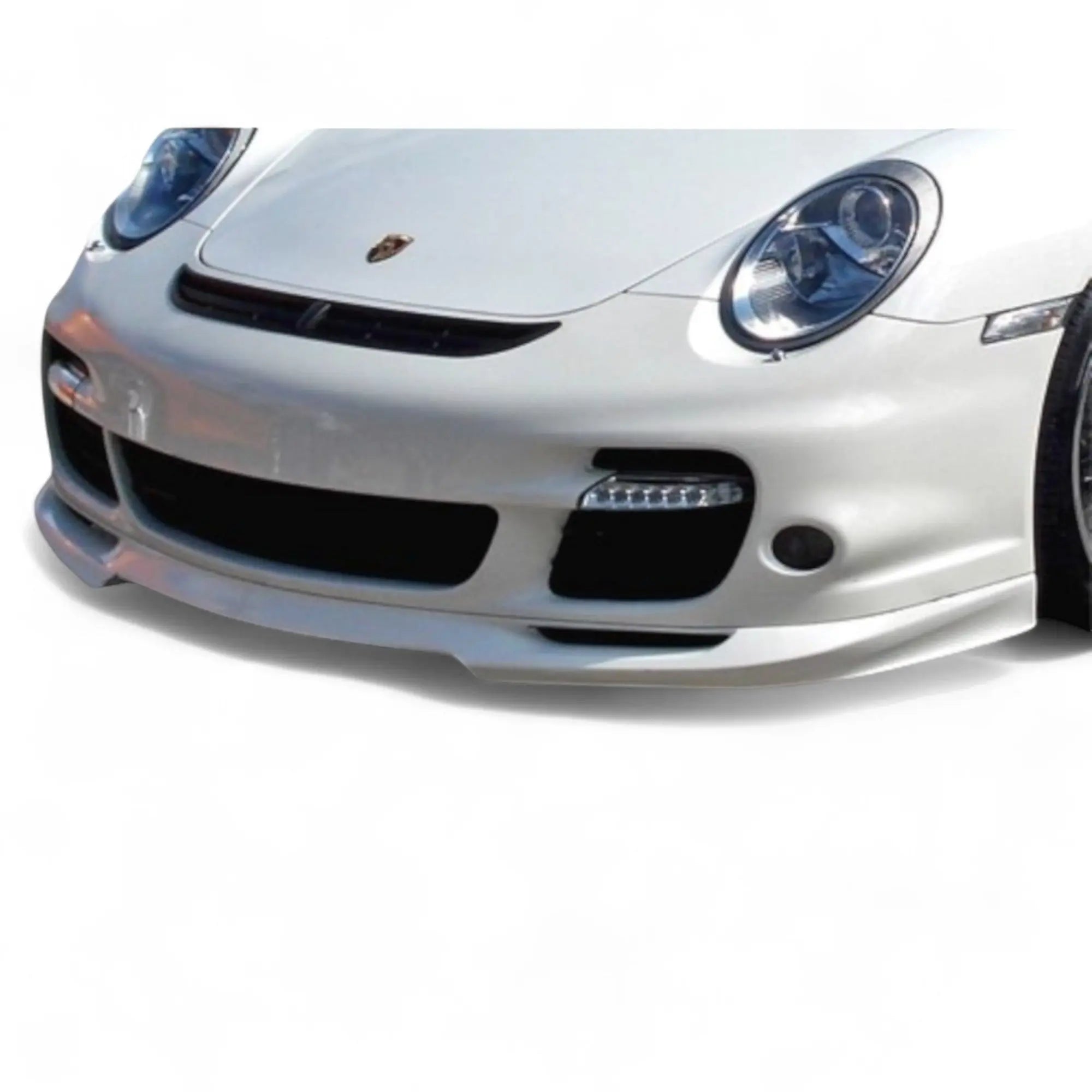 PORSCHE 997 TURBO 2007–2009 POLYURETHANE FRONT BUMPER WITH TEKART LOOK FOR PORSCHE 997 AERO UPGRADE RACING STYLE FRONT END CONVERSION VOSSTEK