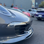 Porsche 991 Carrera Euro GT chin spoiler front lip splitter in polyurethane for 2012-2015, installed on front bumper.