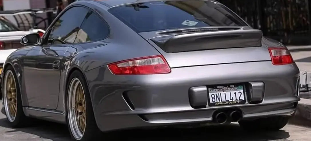 PORSCHE 997 CARRERA 2005–2012 BOLT-ON DUCKTAIL SPOILER FOR PORSCHE 997 REAR WING FIBERGLASS UPGRADE RACING STYLE REAR DECK LID CONVERSION VOSSTEK