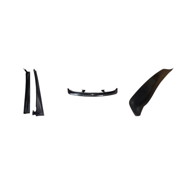 BetterBodies Motorsport Porsche 996.1 Aero Kit featuring front lip, small ducktail, and side rockers on a 1999–2001 model.