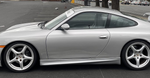 BetterBodies Motorsport polyurethane Porsche 996.1 Aero II front lip and GT3 RS side skirts kit for 1999–2001 models.