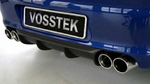 Porsche 997.1 Carrera 4S rear diffuser in RUF/Strosek style polyurethane, shown with license plate, by BetterBodies Motorsport