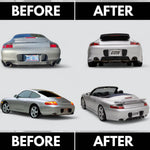 BetterBodies Motorsport Porsche 996.1 Carrera rear bumper diffuser in racing style, designed for 1999-2001 Porsche 996.1 Carrera.