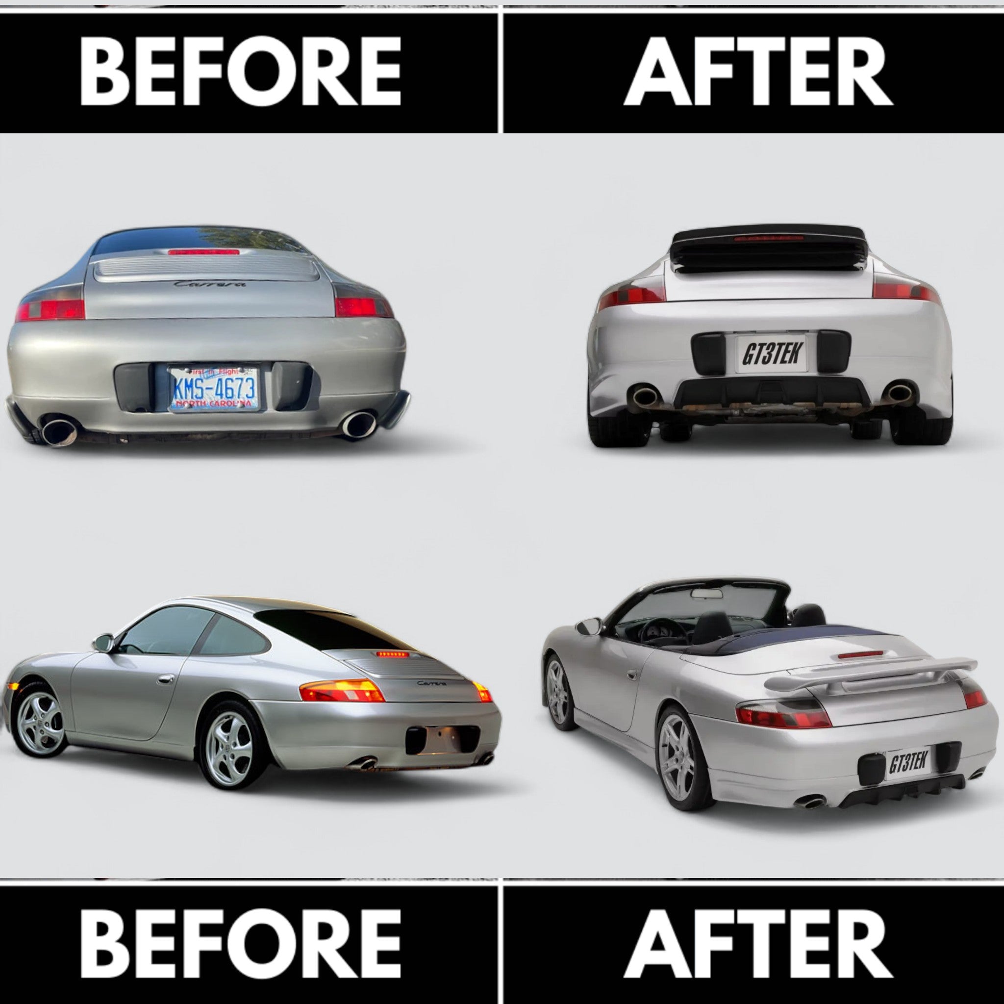 Porsche 996.1 Carrera Rear Bumper Diffuser – Racing Style Upgrade (1999–2001)