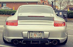 BetterBodies Motorsport Porsche 997.1 Carrera rear bumper diffuser in RUF TA-style polyurethane, designed for 2005–2008 models.