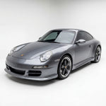 BetterBodies Motorsport polyurethane side skirts for Porsche 997 Carrera narrow body, 2005–2011, shown on car with removed license plate.