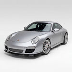Porsche 997.2 GT3-style front lip spoiler in polyurethane, shown on a 2009–2012 model, designed for enhanced aerodynamics.