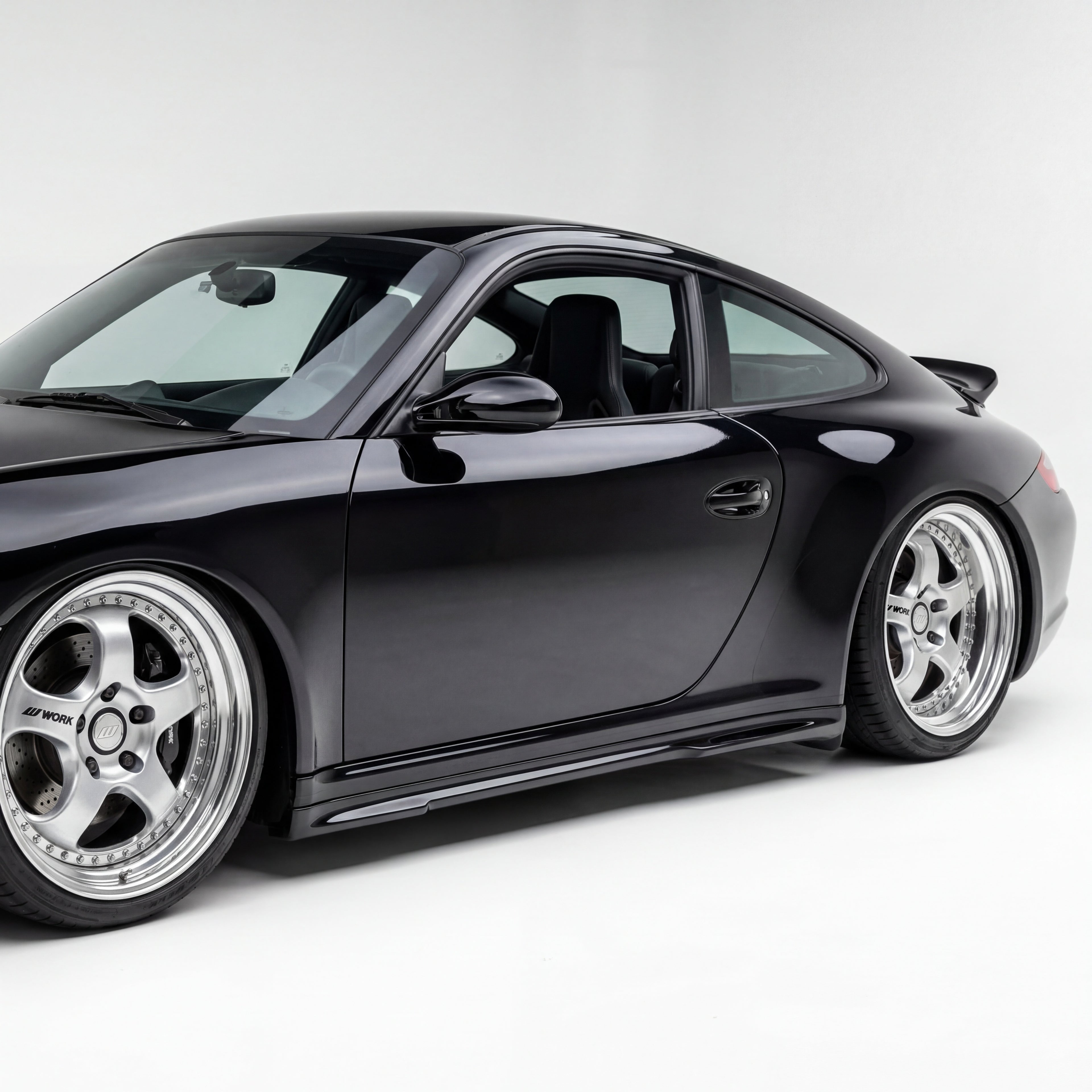 Polyurethane side skirts for 2005–2012 Porsche 997 Carrera Mach II, narrow body, by BetterBodies Motorsport.