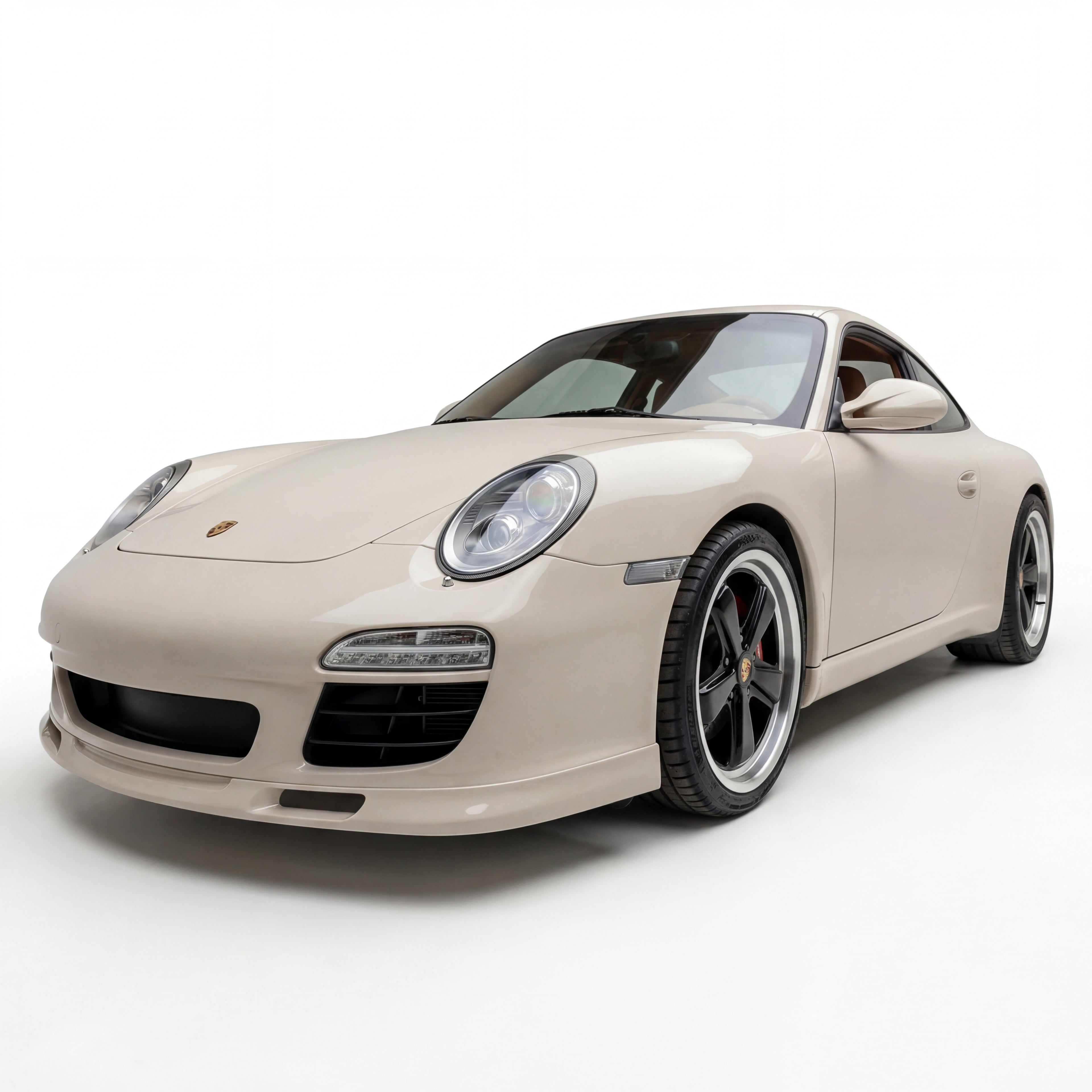 Polyurethane GT3-style front lip spoiler for Porsche 997.2, 2009–2012, by BetterBodies Motorsport, showcasing the sleek aerodynamic design