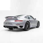 BetterBodies Motorsport Porsche 991 Turbo rear diffuser bumper valance aero kit performance trim on a 2012-2015 model.