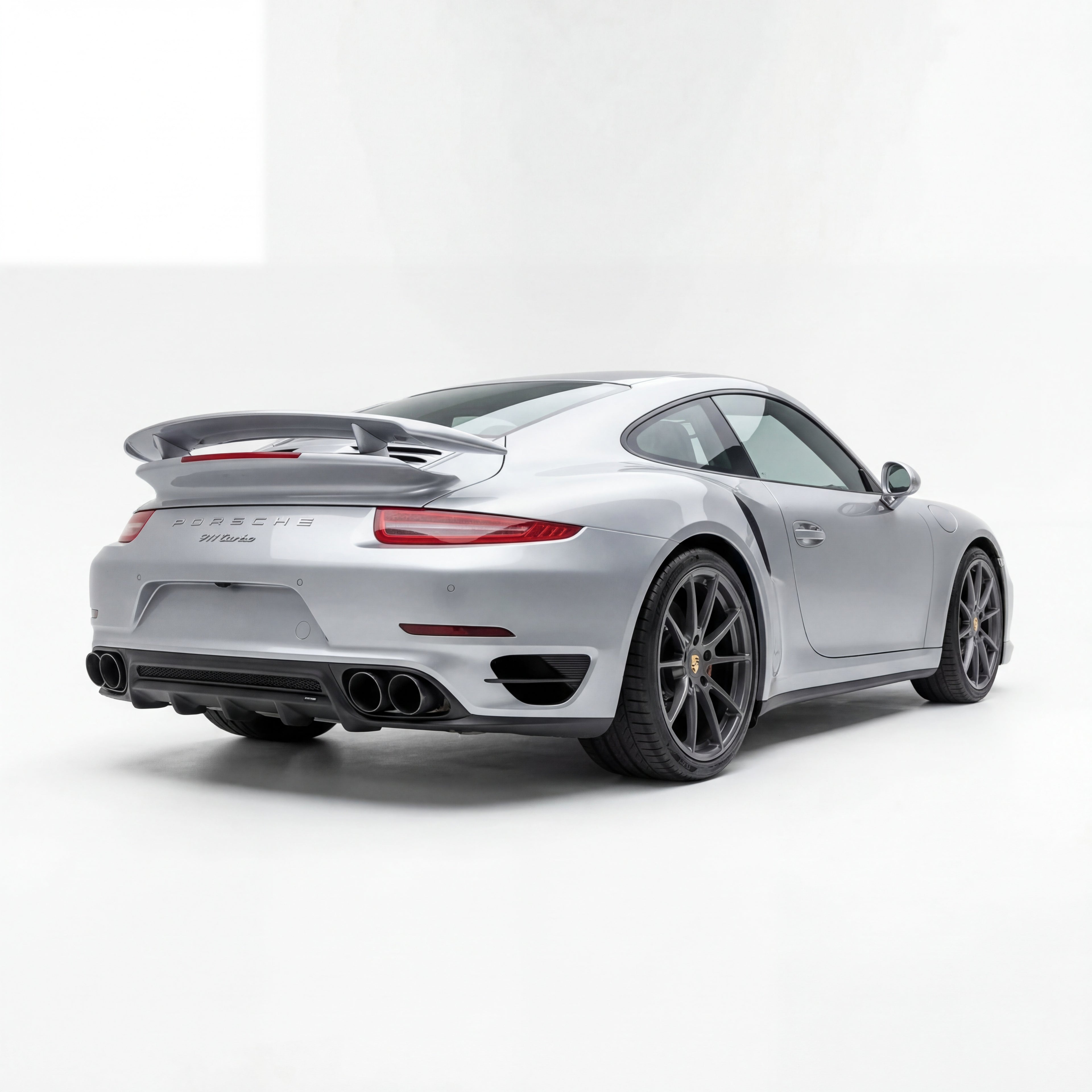 BetterBodies Motorsport Porsche 991 Turbo rear diffuser bumper valance aero kit performance trim on a 2012-2015 model.
