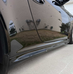 Fiberglass Porsche 997 Mach II Side Skirts for Carrera and GT3 Narrow Body, featuring sleek rocker panels from BetterBodies Motorsport.