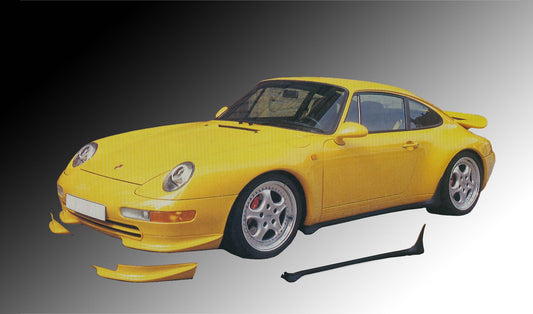 PORSCHE 993 1995–1998 EURO RS POLYURETHANE GT3TEK BODY KIT FOR PORSCHE 993 FULL AERO UPGRADE RACING STYLE BUMPER AND SIDE SKIRT PACKAGE